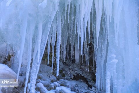 آبشار یخ زده «سردابه» اردبیل