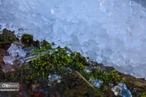 آبشار یخ زده «سردابه» اردبیل