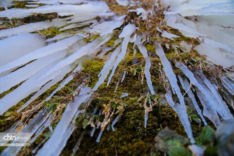 آبشار یخ زده «سردابه» اردبیل