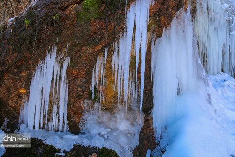 آبشار یخ زده «سردابه» اردبیل