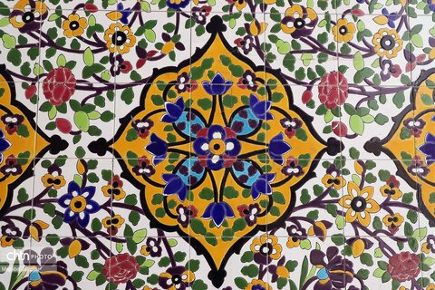 کاشیکاری مسجد و مدرسه تاریخی جامع زنجان