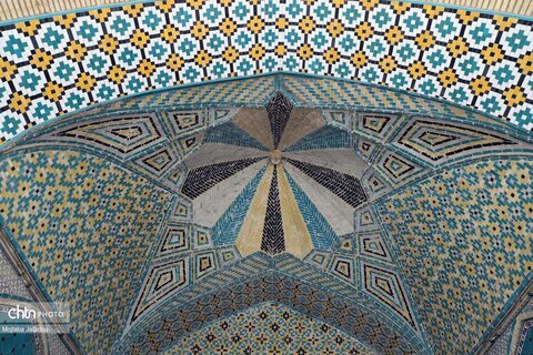 کاشیکاری مسجد و مدرسه تاریخی جامع زنجان