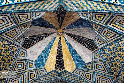 کاشیکاری مسجد و مدرسه تاریخی جامع زنجان