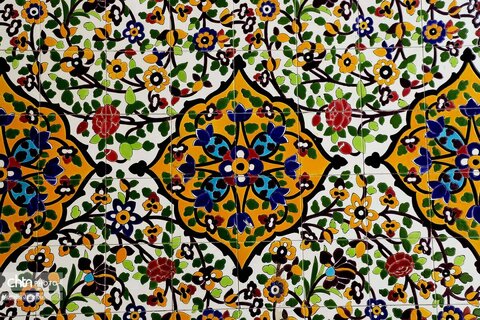 کاشیکاری مسجد و مدرسه تاریخی جامع زنجان