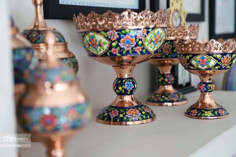 هنر میناکاری روی فلز مس