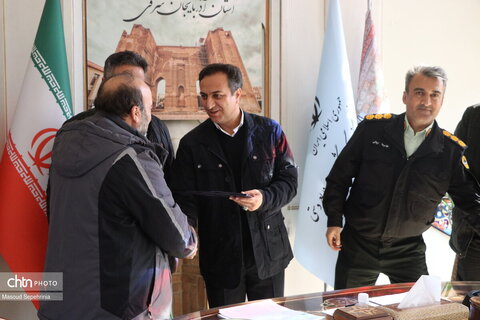 تجلیل از جانبازان اداره کل میراث فرهنگی آذربایجان شرقی همزمان با ویدیو کنفرانس با حضور وزیر میراث فرهنگی