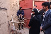 بازدید مشاور وزیر میراث‌فرهنگی از کارگاه هنر کهن موتابی در شهر تاریخی میبد