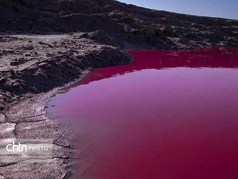 گل فشان نفتیلجه گمیشان - دریاچه صورتی