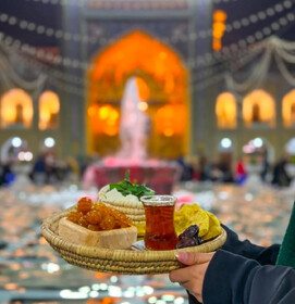 صنایع‌دستی خوزستان زینت‌بخش سفره‌های سحر و افطار حرم مطهر رضوی شد