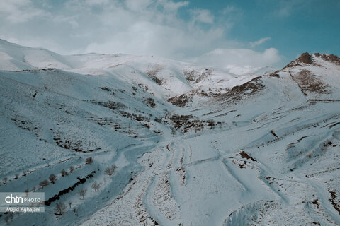 نگین سبز الوند، در آغوش سرد زمستان