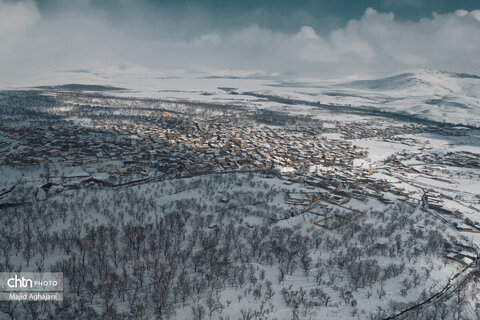 نگین سبز الوند، در آغوش سرد زمستان