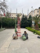 ساماندهی و بهسازی ۷۰ پایه‌چراغ نفیس در محوطه کاخ گلستان آغاز شد