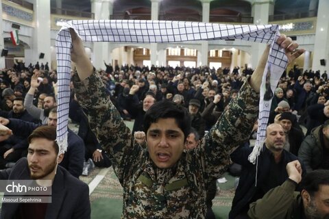 مراسم خودجوش سوگواری شهادت آیت الله خامنه‌ای در تبریز