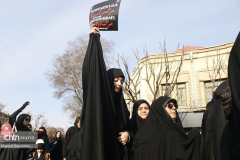 راهپیمایی عظیم مردم تبریز در سوگ رهبر انقلاب اسلامی و محکومیت جنایت بزرگ اسرائیل و آمریکا