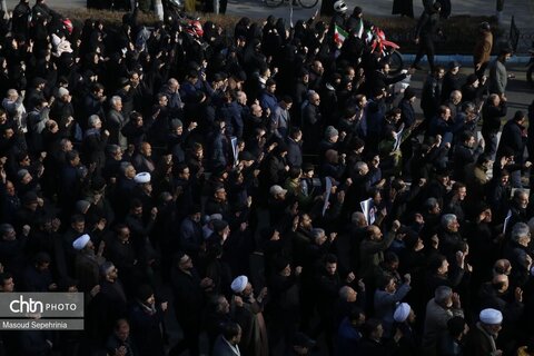 راهپیمایی عظیم مردم تبریز در سوگ رهبر انقلاب اسلامی و محکومیت جنایت بزرگ اسرائیل و آمریکا
