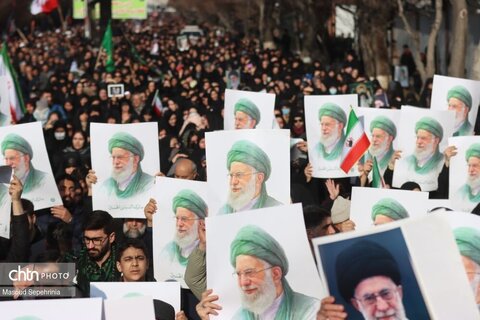 راهپیمایی عظیم مردم تبریز در سوگ رهبر انقلاب اسلامی و محکومیت جنایت بزرگ اسرائیل و آمریکا