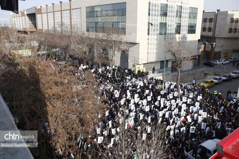 راهپیمایی عظیم مردم تبریز در سوگ رهبر انقلاب اسلامی و محکومیت جنایت بزرگ اسرائیل و آمریکا