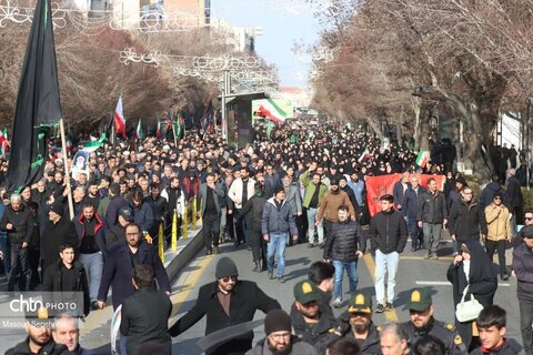 راهپیمایی عظیم مردم تبریز در سوگ رهبر انقلاب اسلامی و محکومیت جنایت بزرگ اسرائیل و آمریکا