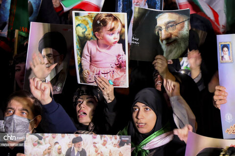 تجمع پرشور عزاداران شهادت رهبری در پیروزی-چهارراه کوکا