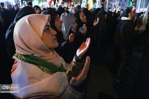 تجمع پرشور عزاداران شهادت رهبری در پیروزی-چهارراه کوکا