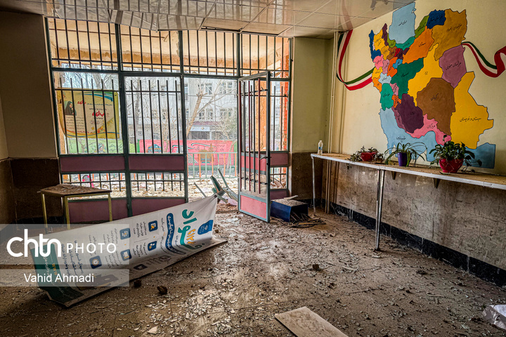 حمله آمریکا و رژیم صهیونیستی به منازل مسکونی و مدرسه در غرب تهران