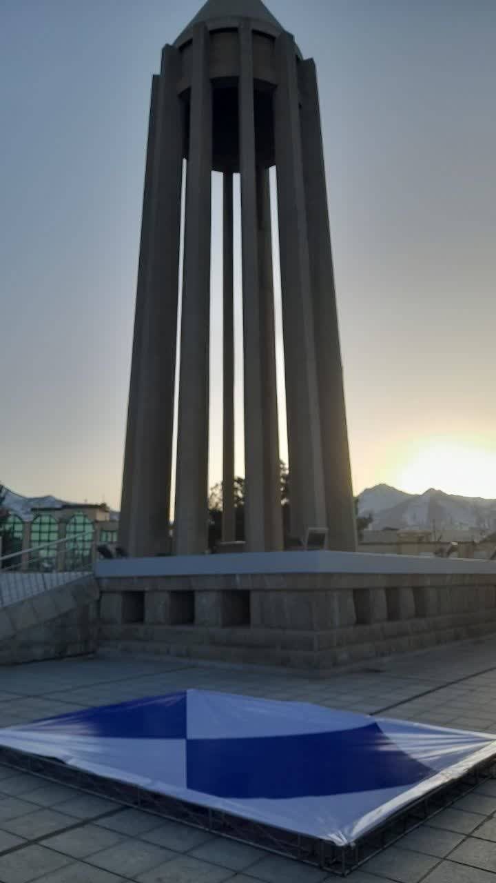 نصب نشان «سپر آبی» در محوطه موزه‌ها و اماکن تاریخی همدان&nbsp;