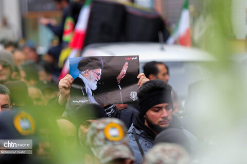 تشییع پیکر مطهر ۳ شهید حمله آمریکایی - صهیونی در اردبیل