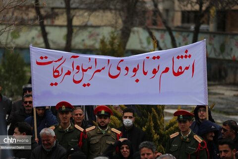 تشییع پیکر مطهر ۳ شهید حمله آمریکایی - صهیونی در اردبیل