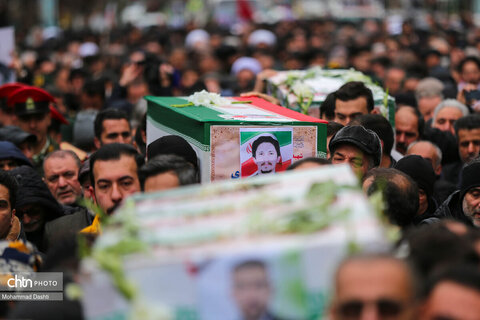 تشییع پیکر مطهر ۳ شهید حمله آمریکایی - صهیونی در اردبیل