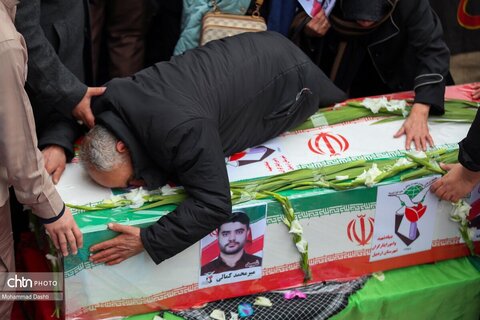 تشییع پیکر مطهر ۳ شهید حمله آمریکایی - صهیونی در اردبیل