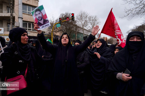 تشییع پیکر مطهر ۳ شهید حمله آمریکایی - صهیونی در اردبیل