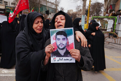 تشییع پیکر مطهر ۳ شهید حمله آمریکایی - صهیونی در اردبیل