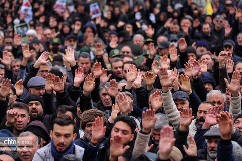 تشییع پیکر مطهر ۳ شهید حمله آمریکایی - صهیونی در اردبیل