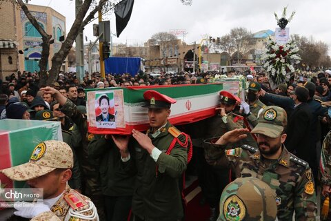 تشییع پیکر مطهر ۳ شهید حمله آمریکایی - صهیونی در اردبیل