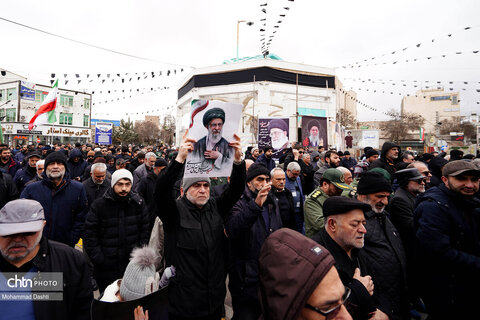 تشییع پیکر مطهر ۳ شهید حمله آمریکایی - صهیونی در اردبیل