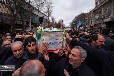 تشییع پیکر مطهر ۳ شهید حمله آمریکایی - صهیونی در اردبیل