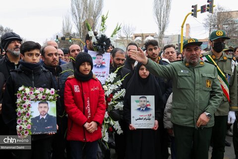 تشییع پیکر مطهر ۳ شهید حمله آمریکایی - صهیونی در اردبیل