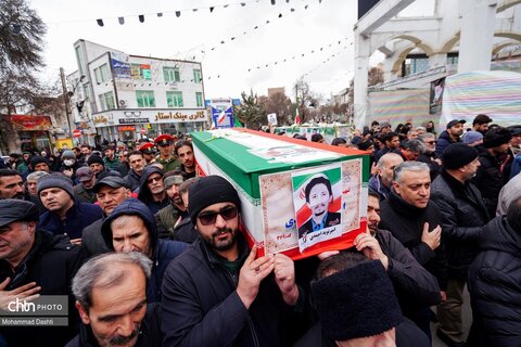 تشییع پیکر مطهر ۳ شهید حمله آمریکایی - صهیونی در اردبیل