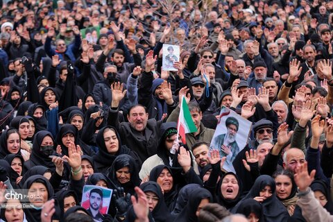 تشییع پیکر مطهر ۳ شهید حمله آمریکایی - صهیونی در اردبیل