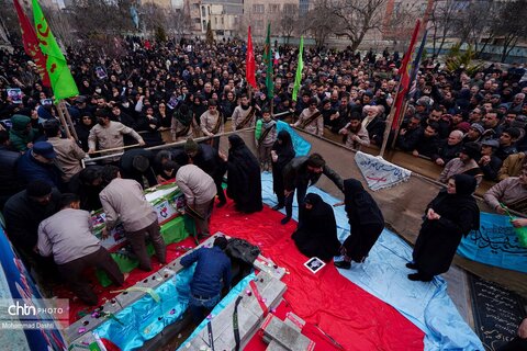 تشییع پیکر مطهر ۳ شهید حمله آمریکایی - صهیونی در اردبیل
