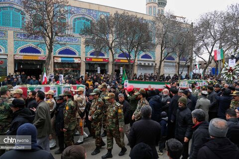 تشییع پیکر مطهر ۳ شهید حمله آمریکایی - صهیونی در اردبیل