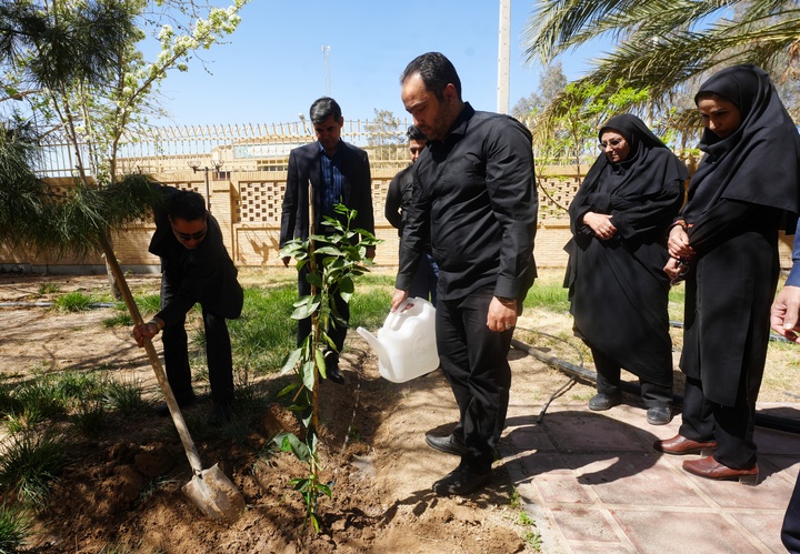 غرس نهال در موزه منطقه‌ای جنوب‌شرق به یاد رهبر شهید و شهدای اخیر