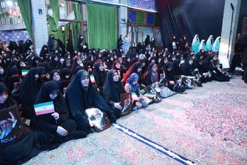 تجمع بزرگ و حماسی بانوان قزوین با عنوان در سوگ آفتاب برگزار شد