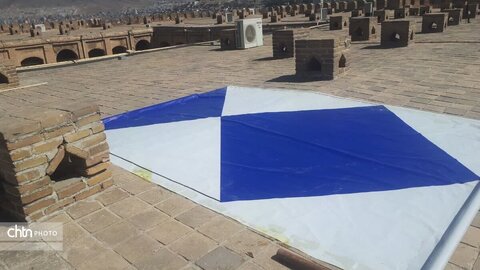 نصب نشان «سپر آبی» در محوطه موزه‌ها و اماکن تاریخی استان لرستان