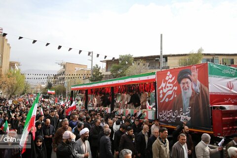 تشییع و وداع با شهدای در شیراز