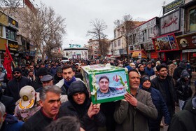 تشییع پیکر شهید «احمد لیالی مقدم» در اردبیل