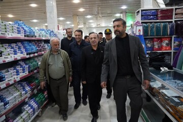 بازدید میدانی استاندار قزوین از انبارها و مراکز توزیع، فروشگاه‌های زنجیره‌ای
