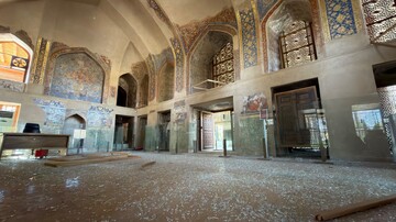 آسیب به مجموعه جهانی چهل‌ستون اصفهان توسط دشمن متجاوز