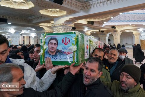 تشییع پیکر شهید «احمد لیالی مقدم» در اردبیل