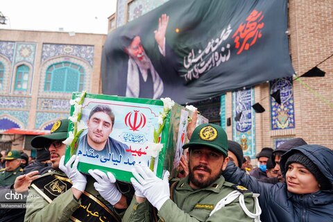 تشییع پیکر شهید «احمد لیالی مقدم» در اردبیل